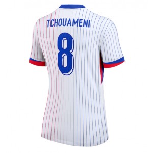 Fotbalové Dres Francie Aurelien Tchouameni #8 Dámské Venkovní Oblečení ME 2024 Krátký Rukáv